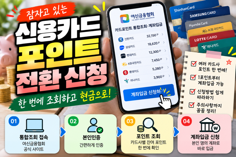 신용카드 포인트 전환 신청, 어디서 할까?