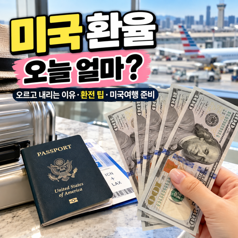 미국 환율 오늘 얼마?｜달러 환율이 오르고 내리는 이유·환전 타이밍·미국여행 준비정리