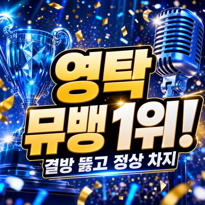 "역시 믿고 듣는 탁마에"...영탁 '꺾어', 뮤뱅 결방 속 1위 소식에 들썩이는 팬덤