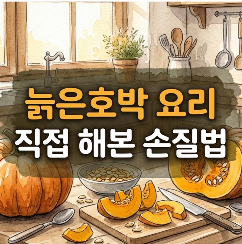 늙은호박 요리 직접 해본 손질법과 호박죽 호박전 꿀팁