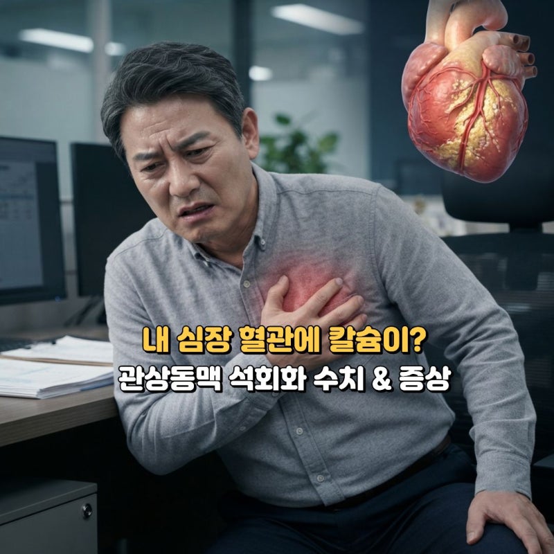 관상동맥 석회화 수치 1점이라도 나왔다면? 원인 및 단계별 관리법