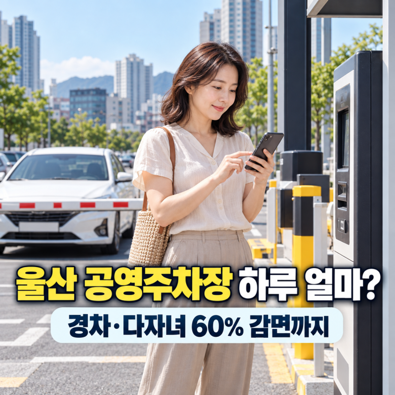 울산 공영주차장 하루 얼마일까? 주차요금과 경차·다자녀 할인 총정리