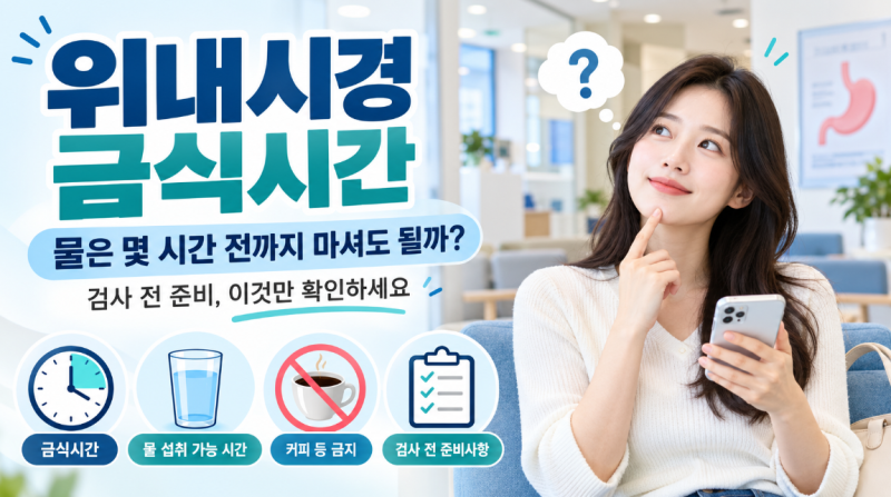 위내시경 금식시간, 물은 몇 시간 전까지 마셔도 될까?