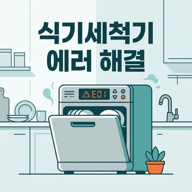 설거지하다 멈춘 LG 식기세척기 OE 에러 표시, 물 빠짐 고장 먹통 대처법