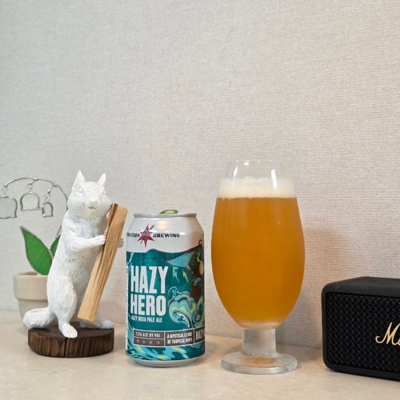밍숭맹숭한 헤이지 IPA 레볼루션 브루잉 헤이지 히어로 IPA 가격 맛 후기
