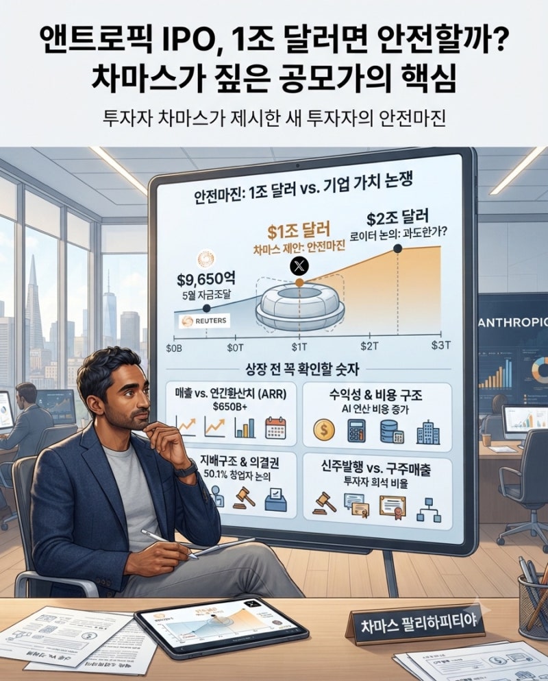 앤트로픽 IPO, 1조 달러면 안전할까? 차마스가 짚은 공모가의 핵심
