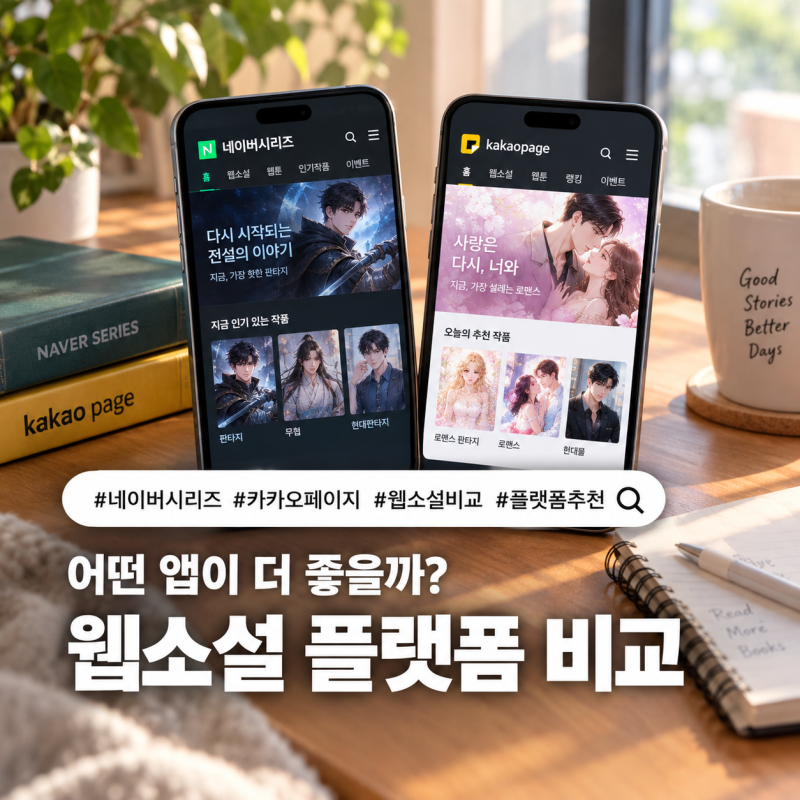 네이버시리즈 카카오페이지 비교, 웹소설 입문자가 먼저 볼 뷰어와 결제 방식