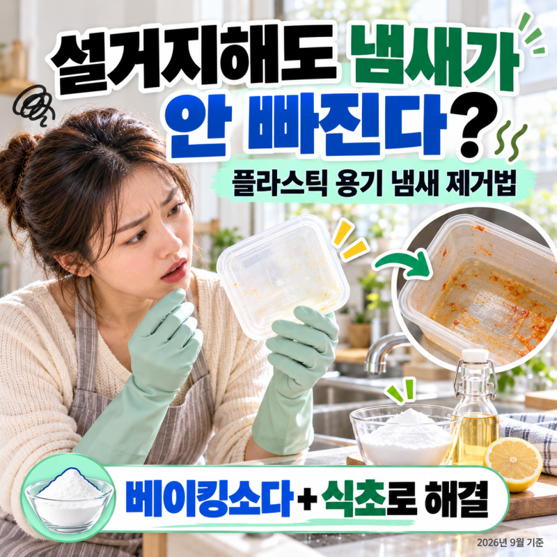 설거지해도 냄새가 안 빠진다?그 플라스틱 용기, 이렇게 해봤다