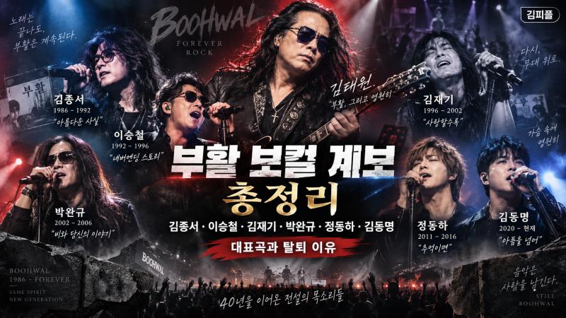 부활 보컬 계보 총정리｜김종서·이승철·김재기·박완규·정동하·김동명 대표곡과 탈퇴 이....
