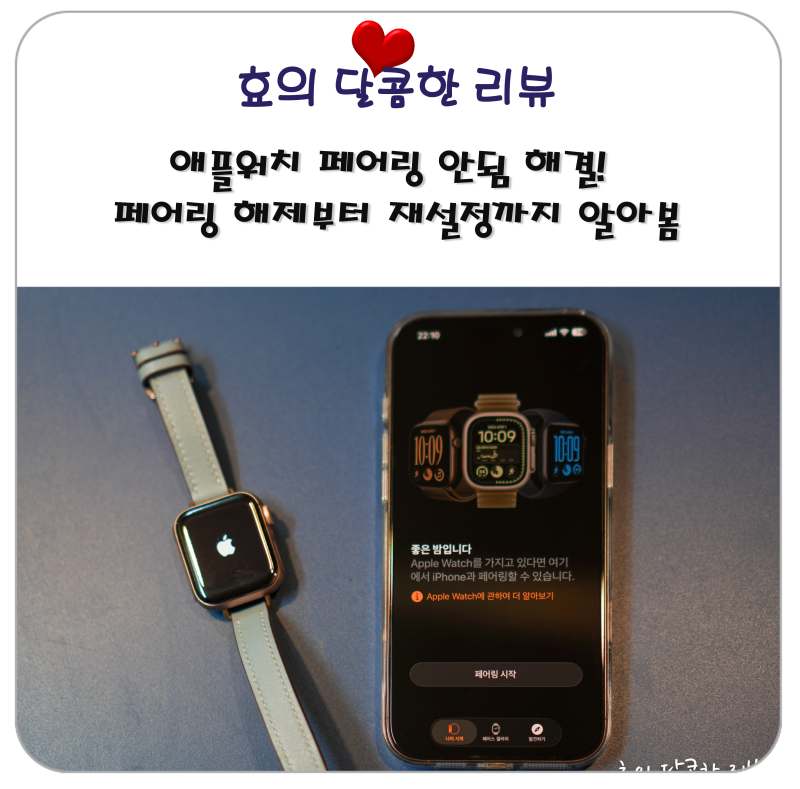 애플워치 페어링 안됨 해결! 페어링 해제부터 재설정까지 알아봄