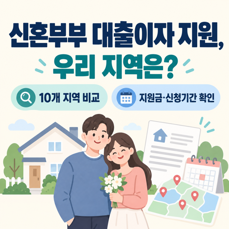 신혼부부 대출이자 지원 최대 100~300만원, 10개 지역 접수 현황
