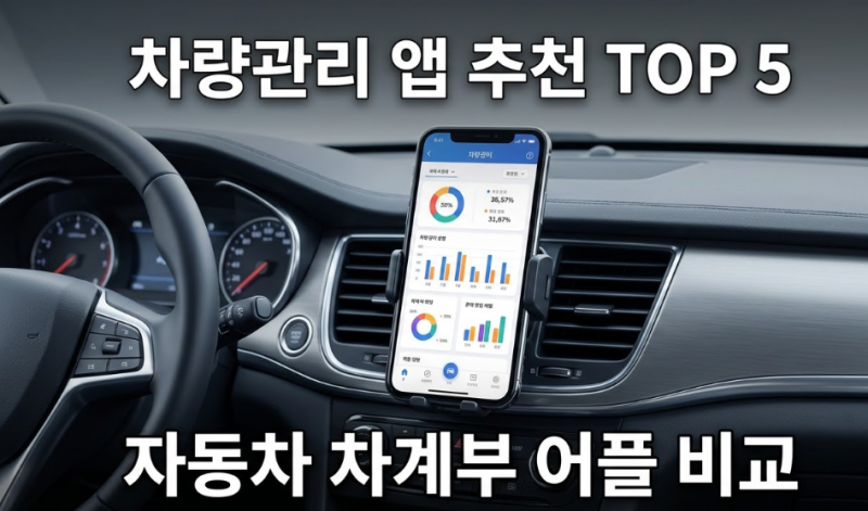 차량관리 앱 추천 TOP 5, 자동차 차계부 어플 비교 총정리