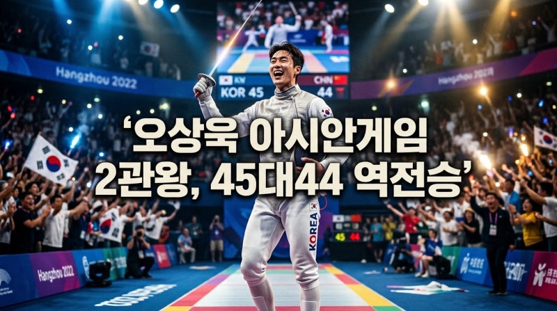 오상욱 아시안게임 2관왕, 마지막 1점에 담긴 진짜 이유