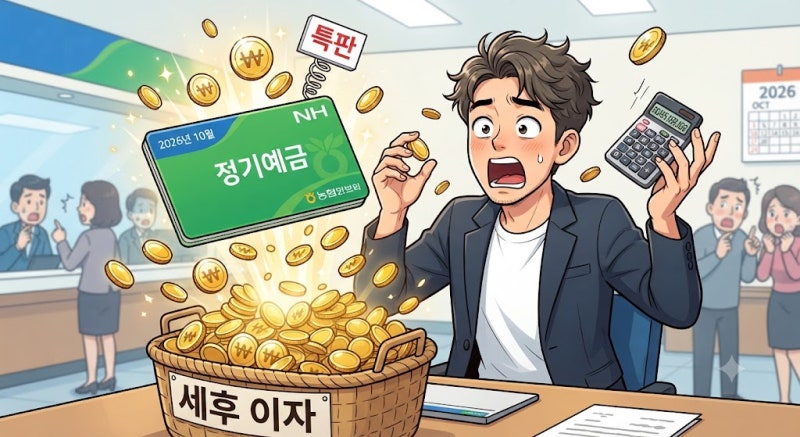 2026년 10월 농협 정기예금 금리 비교, NH 특판 조건과 세후이자 계산
