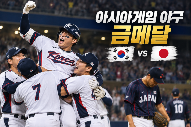 아시안게임 야구 결승 한일전 3대1 승리, 대한민국 금메달과 5연패 총정리