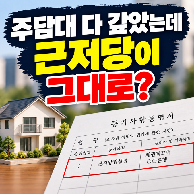 주택담보대출 다 갚으면 근저당도 자동으로 없어질까? 말소 방법까지 정리