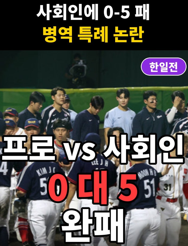 "BTS도 현역 갔는데" 사회인 야구에 0-5 진 KBO 스타들에게 왜 병역 혜택을 줘야 할까?
