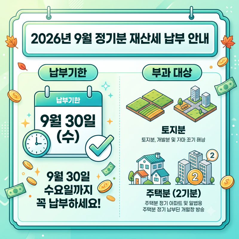 9월 재산세 납부기한 30일까지! 위택스 납부방법과 놓치기 쉬운 주의사항