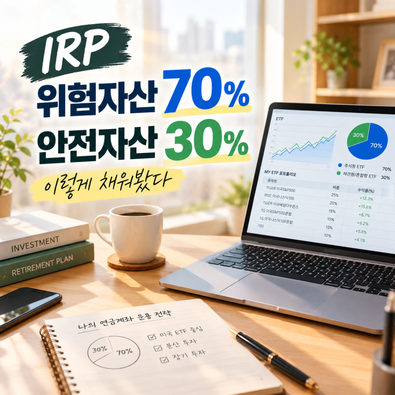 IRP 위험자산 70% 안전자산 30% 이렇게 채워봤다