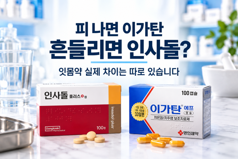 피 나면 이가탄, 흔들리면 인사돌? 잇몸약 실제 차이는 따로 있습니다
