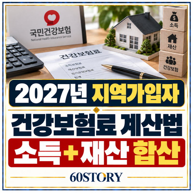 2027년 지역가입자 건강보험료 계산방법 : 소득보험료·재산보험료 산정기준과 계산식