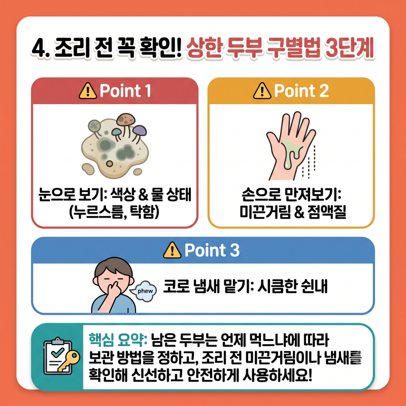 남은 두부 보관법 총정리 소금물 냉장 냉동 보관기간 및 상한 두부 구별법