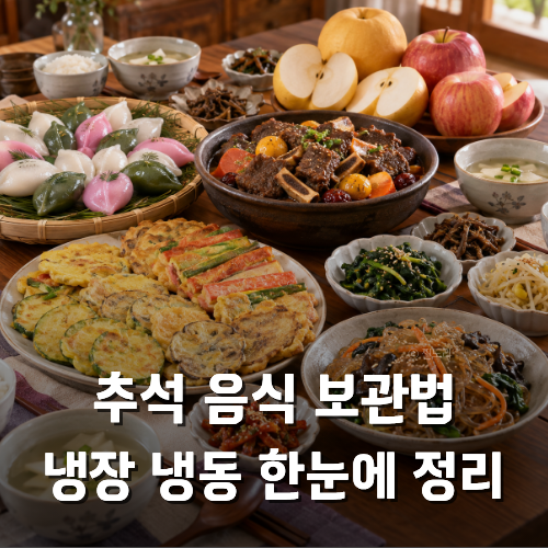 추석 음식 보관법 냉장 냉동 기간 기준 총정리
