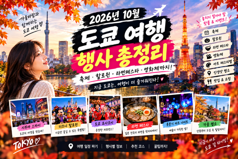 2026 10월 도쿄 여행 행사 총정리｜축제·할로윈·라면페스타·도쿄국제영화제까지