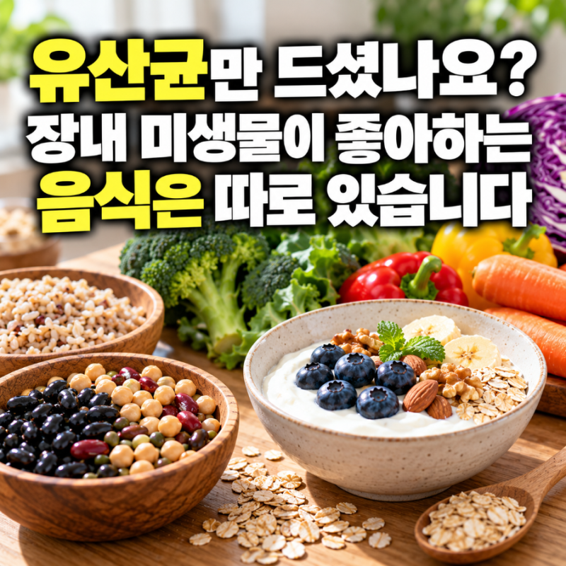 “유산균만 드셨나요? 장내 미생물이 좋아하는 음식은 따로 있습니다”