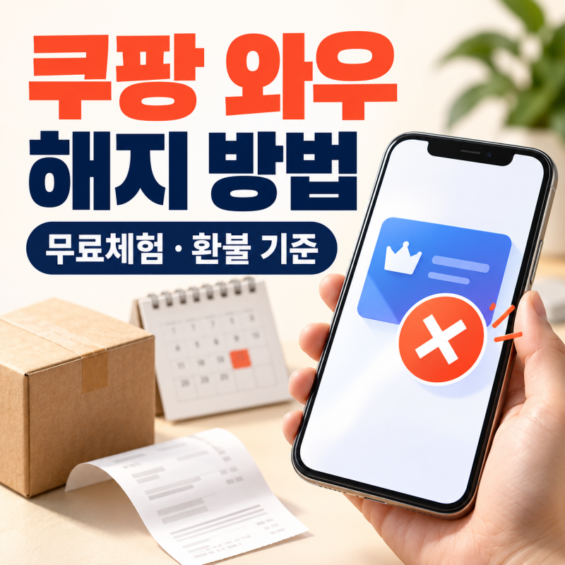 쿠팡 와우 멤버십 해지 방법, 무료체험 중과 결제 후에는 어떻게 될까?
