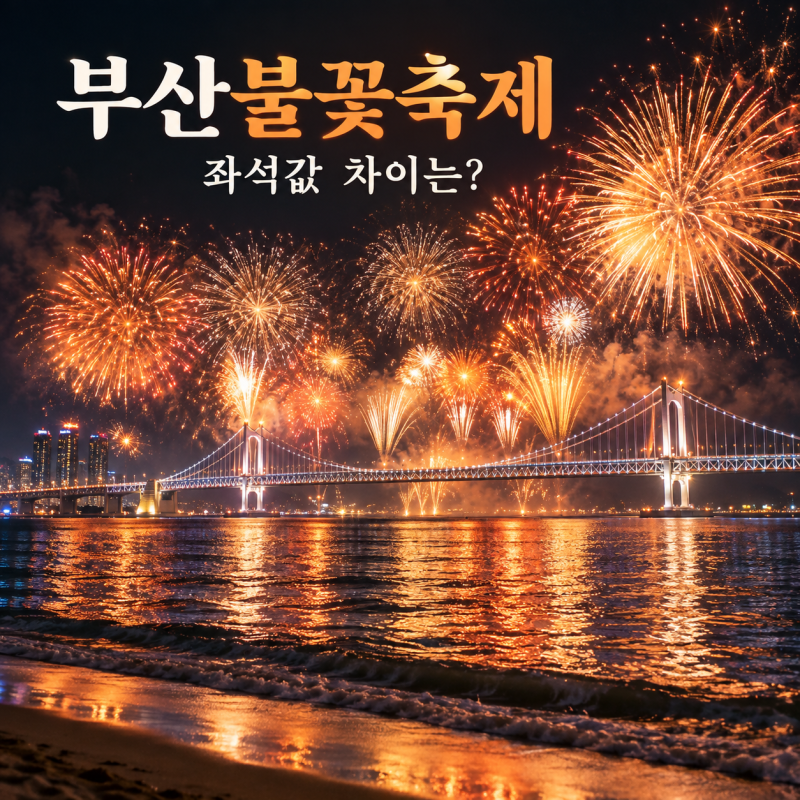 2026 부산불꽃축제 11월 7일, 유료석 7만·10만원 차이는?