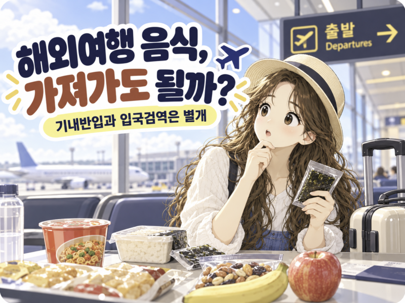 해외여행 음식 가져가도 될까? [육포·과일·라면·김치·고추장·국가별 반입 기준]
