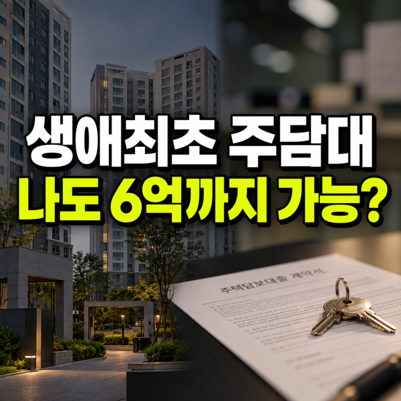 생애최초 주담대 한도｜LTV 80%·6억까지 받을 수 있을까?