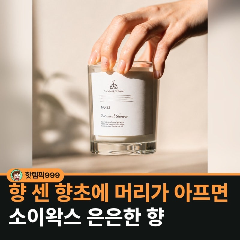 향 센 향초에 머리 아프면 은은한 소이캔들 — 212캔들 스모크리스심지