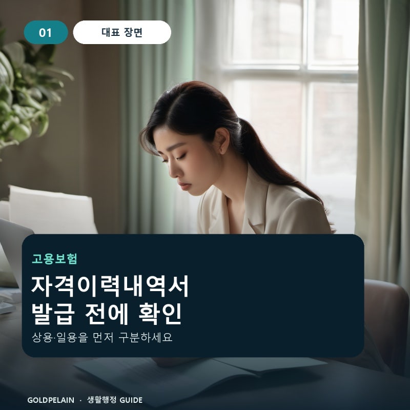 고용보험 자격이력내역서 발급, 상용·일용 선택 전 확인할 5가지