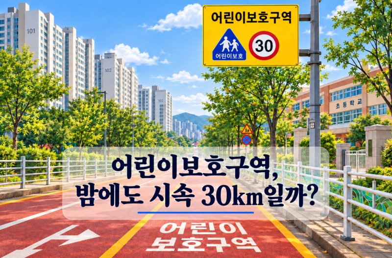 어린이보호구역 속도제한, 시간에 따라 달라질 수 있을까?