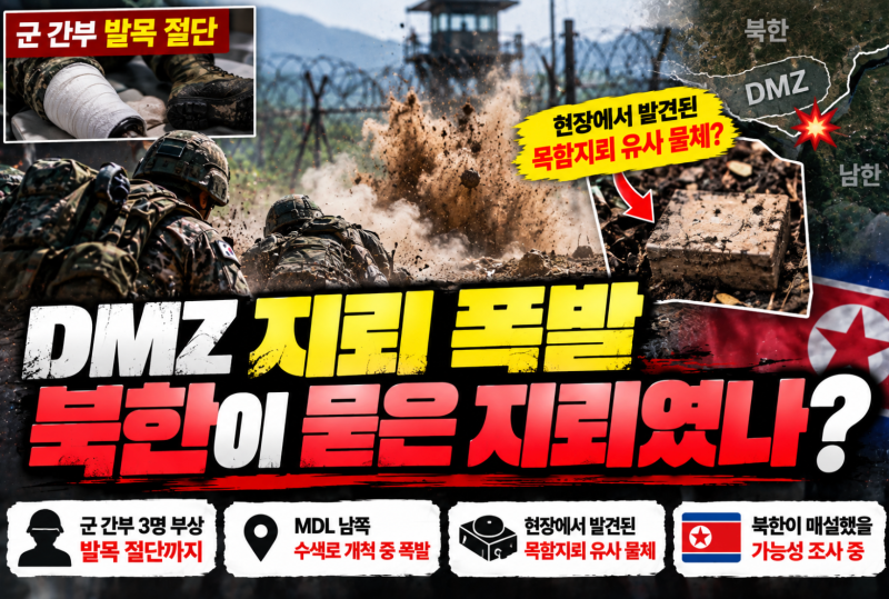 DMZ 지뢰 폭발, 북한이 묻은 지뢰였나? 군 간부 발목 절단…현장에서 나온 ‘목함지뢰 유사 물....