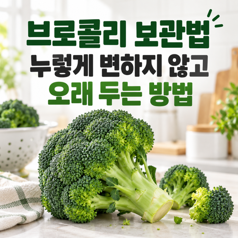 브로콜리 보관법 누렇게 변하지 않고 오래 두는 방법