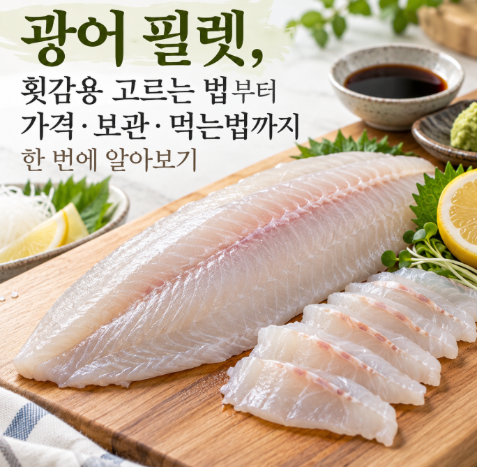 광어 필렛, 횟감용 고르는 법부터 가격·보관·먹는법까지 한 번에 알아보기