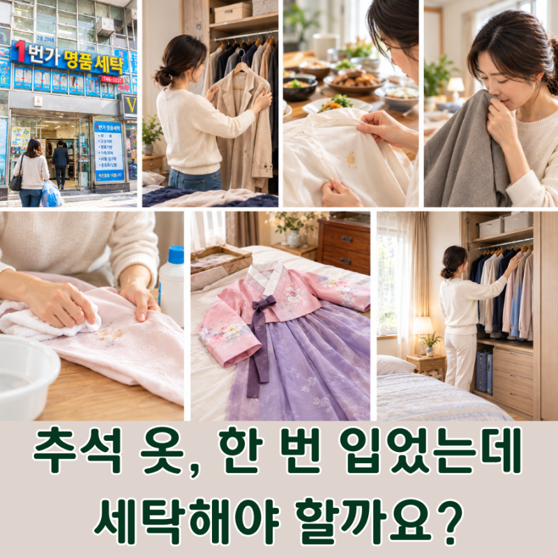 추석에 입은 한복 세탁, 한 번 입은 옷 꼭 세탁해야 할까요?