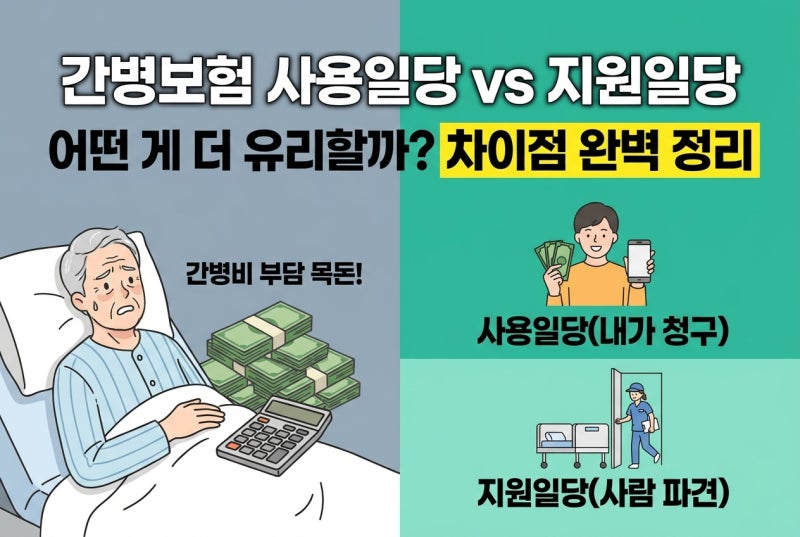 간병보험 사용일당 지원일당 차이와 요양병원 보장, 가입 주의사항