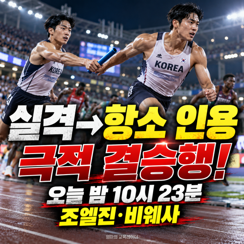 실격→항소 인용→극적 결승행!｜오늘 밤 10시 23분 조엘진·비웨사 400m 계주 결승