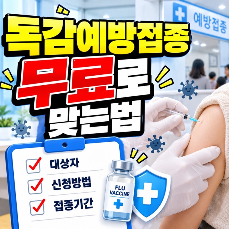 독감 예방접종 공짜로 맞는법, 우리 동네는 55세도 무료?