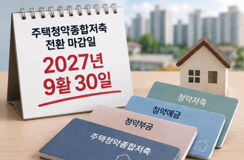주택청약종합저축 전환기한 1년 연장, 연 3.1% 금리 조건 정리