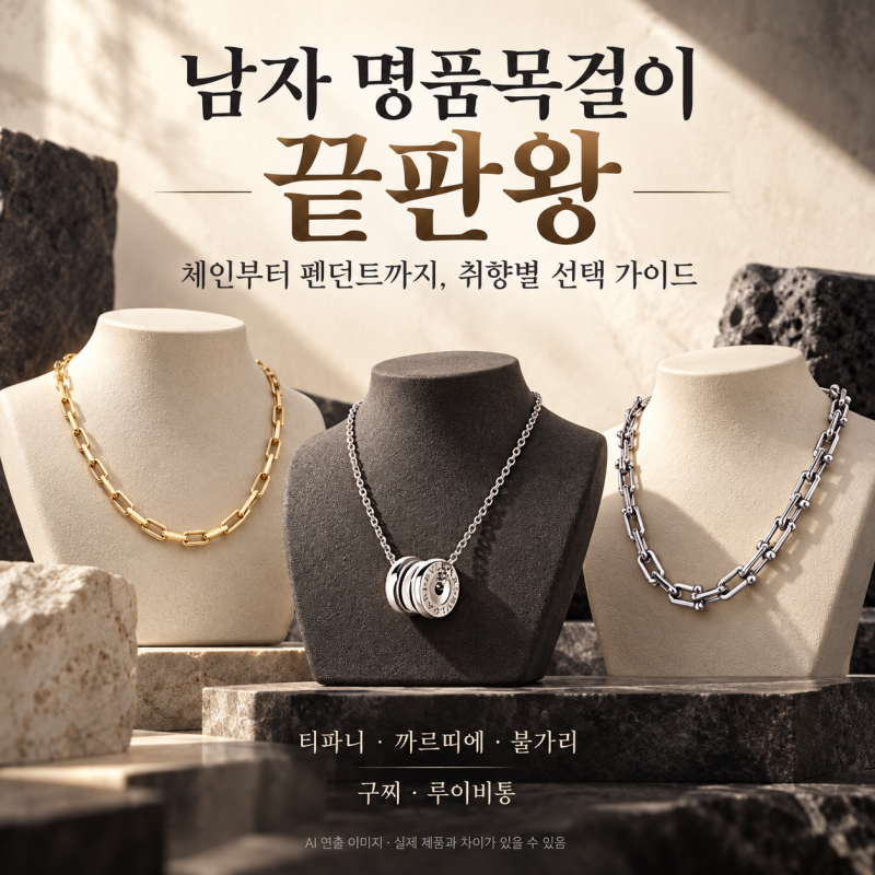 남자 명품목걸이 끝판왕｜티파니·까르띠에·불가리·구찌·루이비통 가격과 선택 가이드