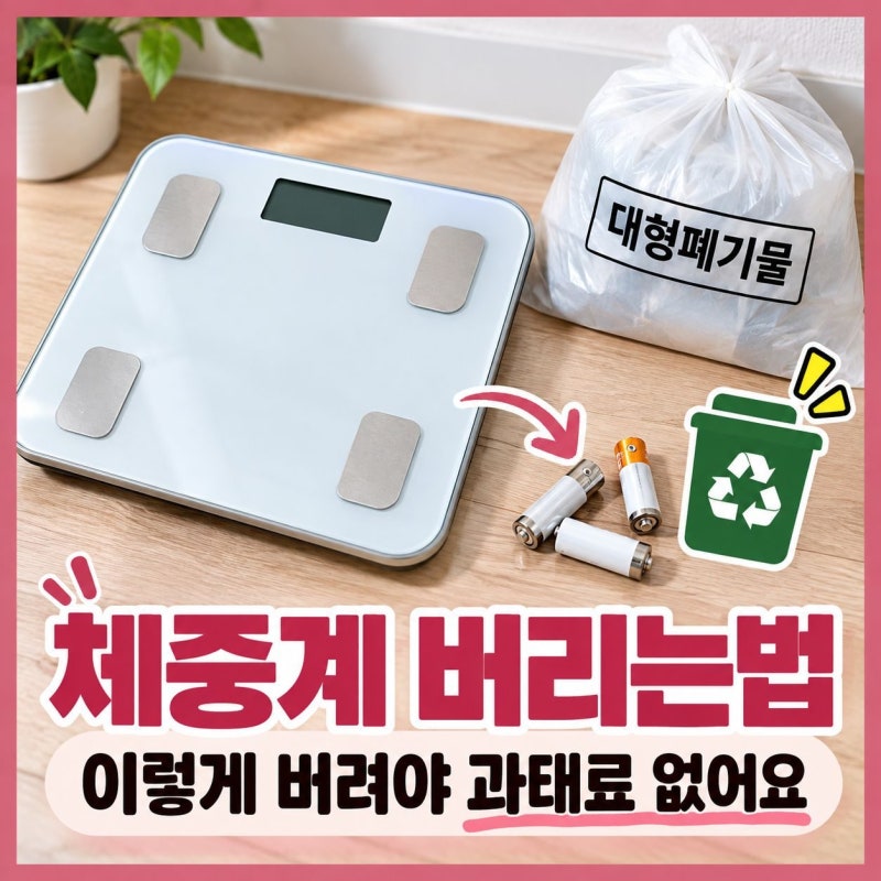 체중계 버리는법 이렇게 버려야 과태료 없어요