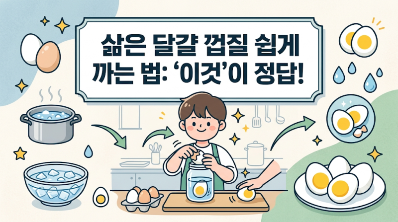 삶은 달걀 껍질 쉽게 까는 법: '이것'이 정답!