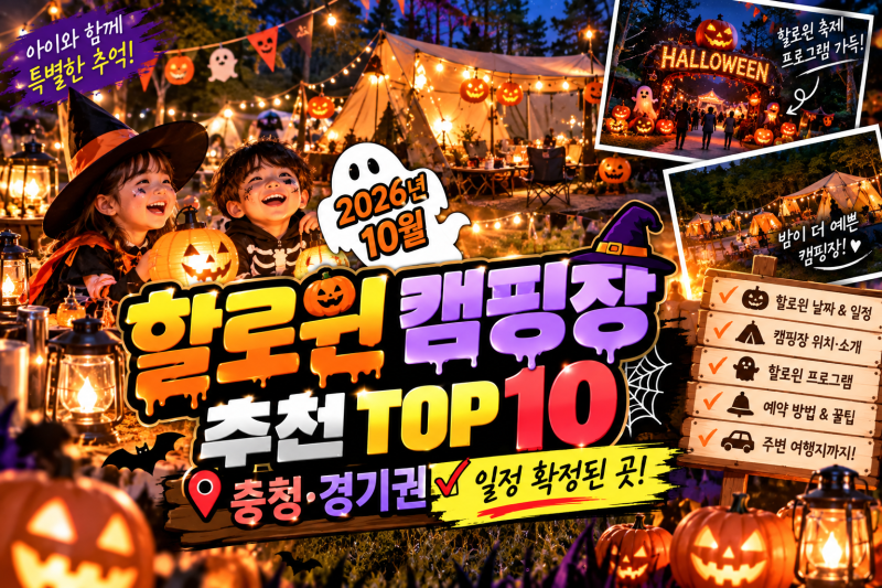 2026 10월 할로윈 캠핑장 추천 충청 경기권 일정 확정된 곳