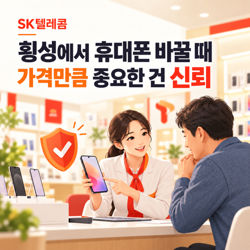 횡성에서 안심하고 폰 바꿀 수 있는 곳! SK텔레콤 횡성대리점 '공식인증대리점'을 꼭 확인하....
