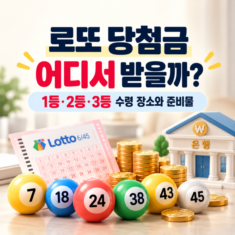 로또 당첨금 수령방법｜1등·2등·3등 농협은행 어디로? 준비물과 지급기한